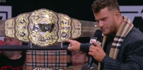 mjf burberry belt|MJF Debuts New AEW World Championship Design.